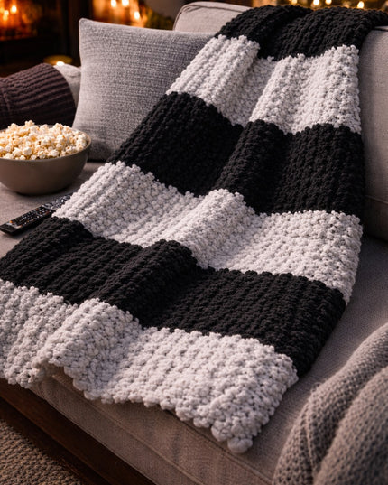 Custom Striped Cotton Throw, Baby Blanket