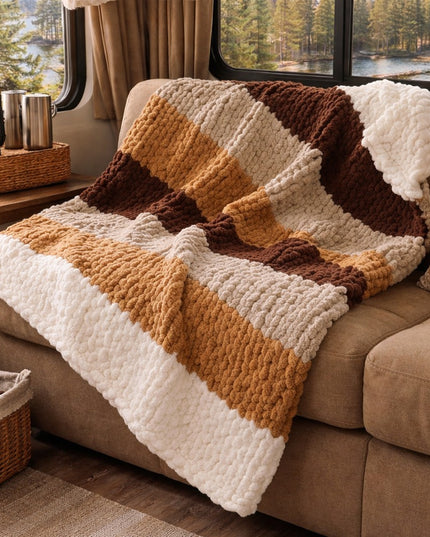 The Mountain Striped Ombre Blanket