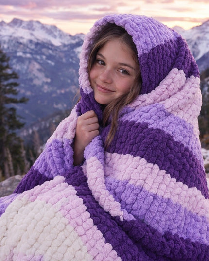 The Mountain Striped Ombre Blanket