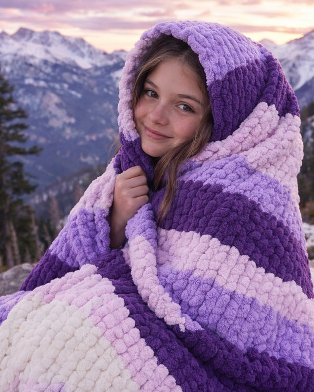 The Mountain Striped Ombre Blanket