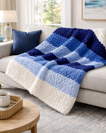 The Mountain Striped Ombre Blanket