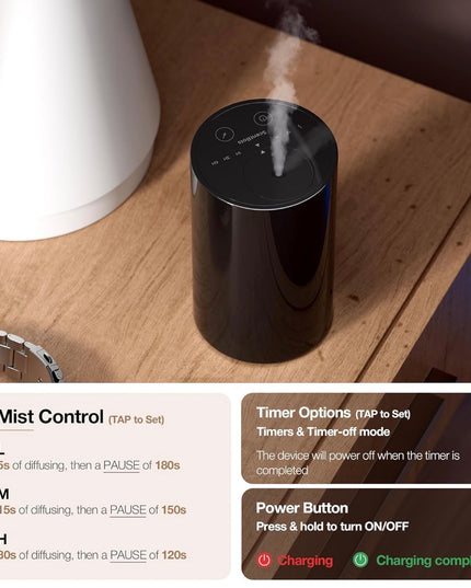 Waterless Essential Oil Diffuser | Luxury Home, RV & Car Fragrance | Portable Diffuser