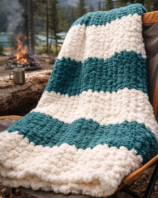 Custom Striped Cotton Throw, Baby Blanket