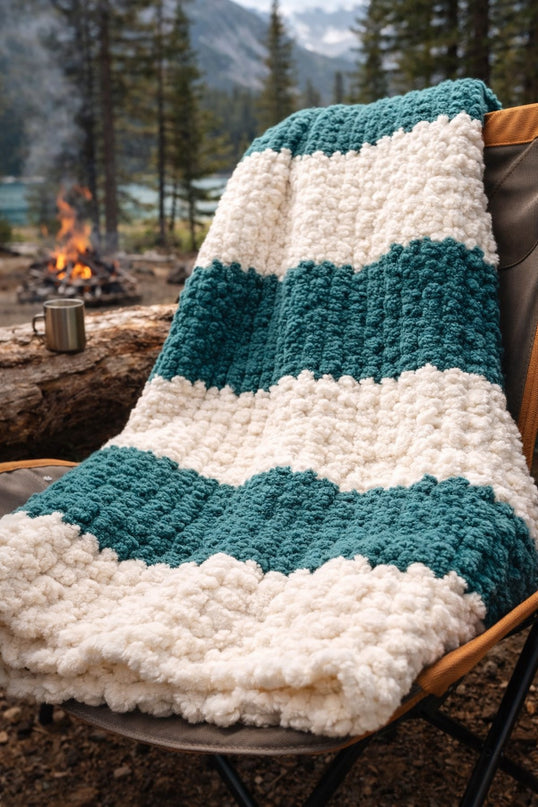 Custom Striped Cotton Throw, Baby Blanket