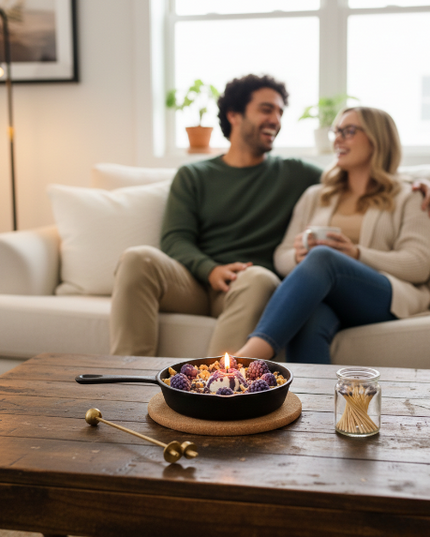 Wild Berry Cheesecake Skillet Candle – Dessert Food Candle, Soy Paraffin Blend, Bakery Scented Candle, Unique Gift for Dessert Lovers