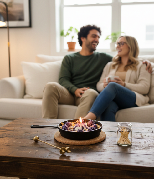 Wild Berry Cheesecake Skillet Candle – Dessert Food Candle, Soy Paraffin Blend, Bakery Scented Candle, Unique Gift for Dessert Lovers