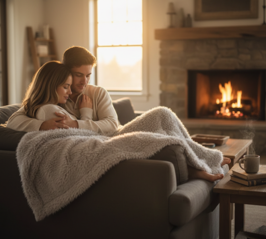 Lovie Mountain Plush Throw – Ultra-Soft Faux Fur with Suede "Loved" Tag