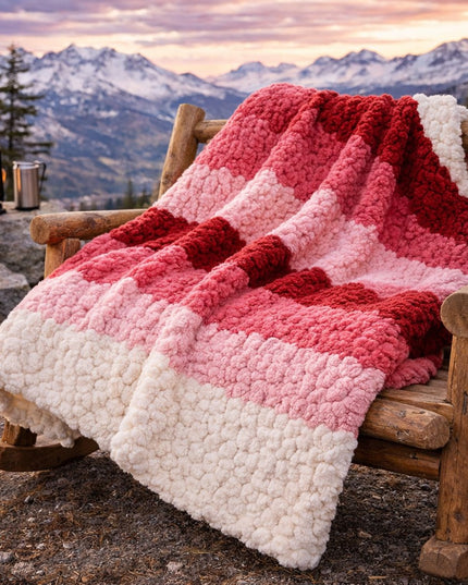 The Mountain Striped Ombre Blanket