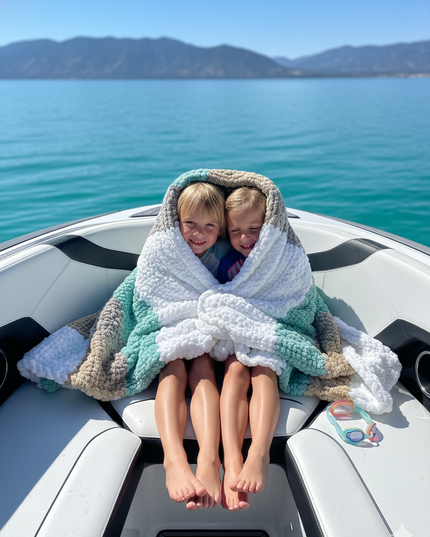 Bear Lake Breeze | Heirloom lush knit blanket