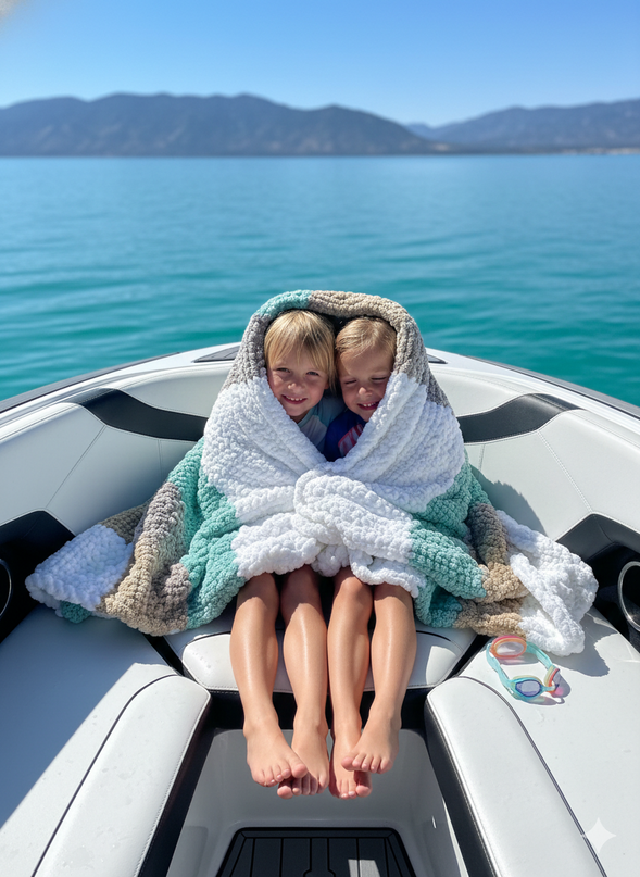 Bear Lake Breeze | Heirloom lush knit blanket