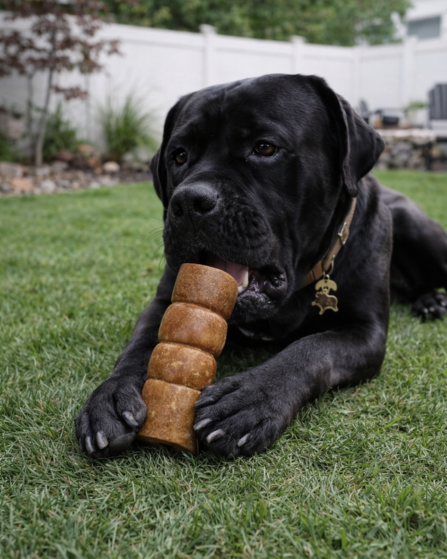 Glazed Beef Cheek Rolls for Dogs - Natural Long Lasting Dog Chew (3 pack)