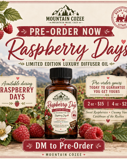 Raspberry Days Limited Edition Home Fragrance Diffuser Oil