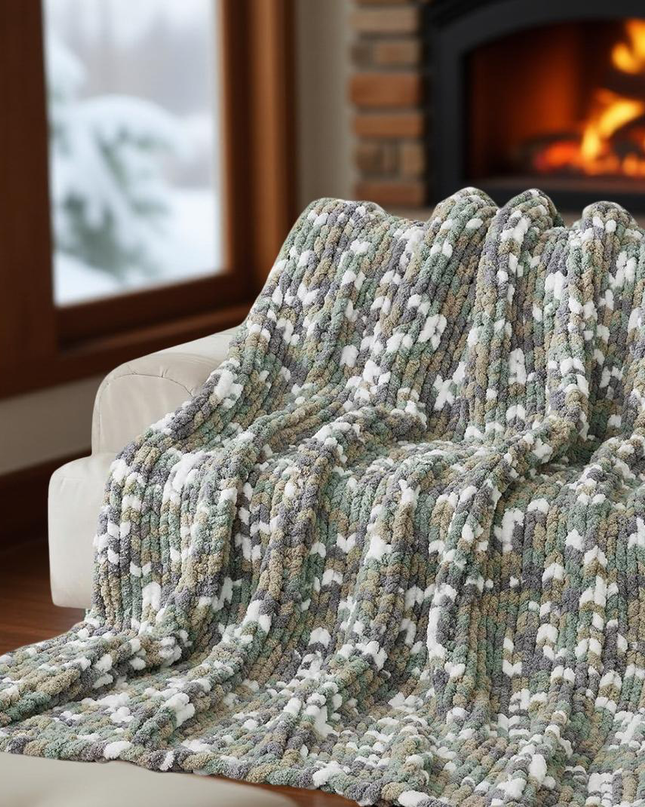 Cozey Keepsake Chunky Knit 'Green Mountain'
