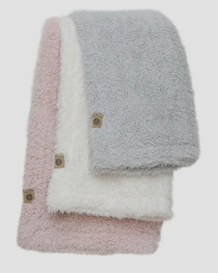 Lovie Mountain Plush Throw – Ultra-Soft Faux Fur with Suede "Loved" Tag