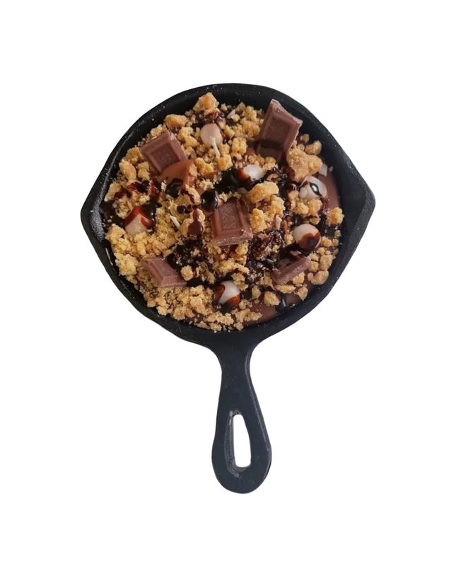 Smores Skillet Candle – Dessert Food Candle, Soy Paraffin Blend, Bakery Scented Candle, Unique Gift for Dessert Lovers