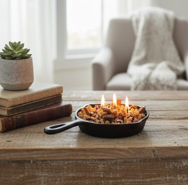 Smores Skillet Candle – Dessert Food Candle, Soy Paraffin Blend, Bakery Scented Candle, Unique Gift for Dessert Lovers