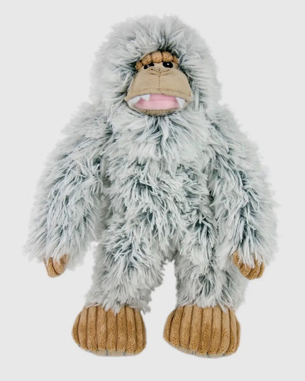 Mountain Cozee 14” Plush Yeti Dog Toy – Durable Rope Skeleton & Reinforced Mesh Lining – Squeaky Soft Toy for Medium & Large Dogs