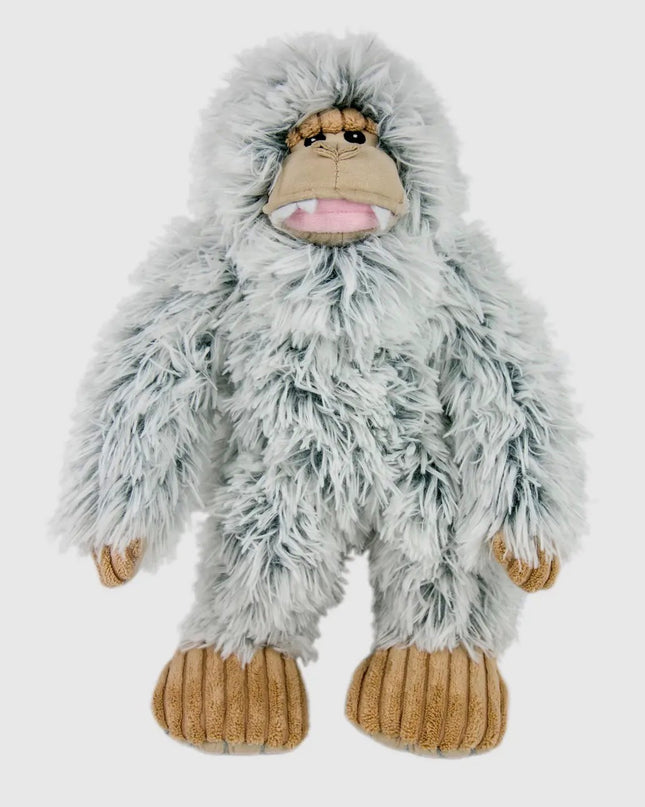 Mountain Cozee 14” Plush Yeti Dog Toy – Durable Rope Skeleton & Reinforced Mesh Lining – Squeaky Soft Toy for Medium & Large Dogs