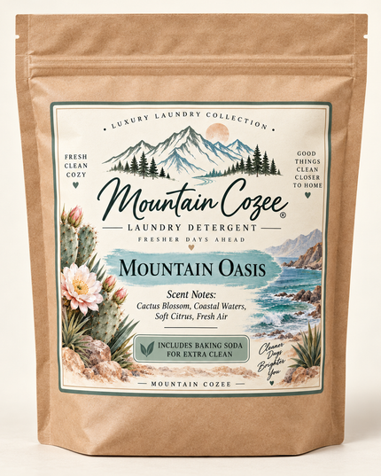 Mountain Oasis 16 oz powdered laundry detergent trial bag