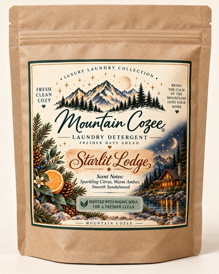 Starlit Lodge 16 oz powdered laundry detergent trial bag
